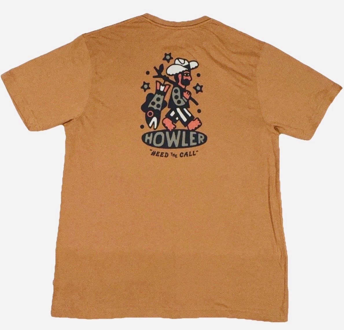 Howler Brothers Mens XL Burnt Orange Graphic Pocket Tee T Shirt Cowboy Outdoor gallery