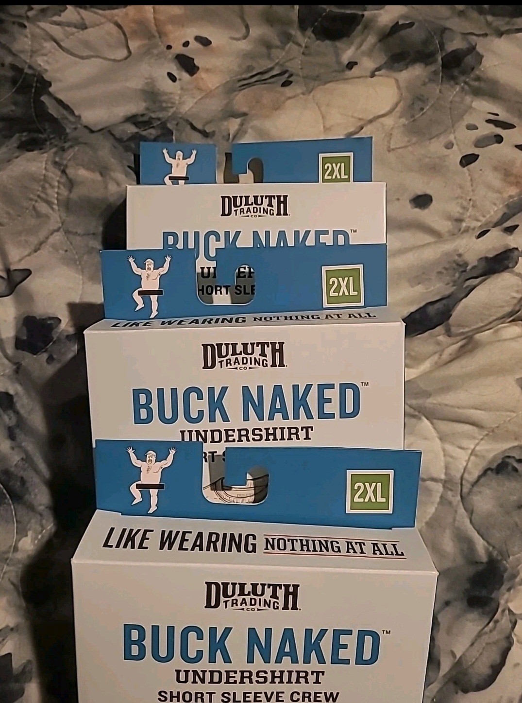 DuluthTrading Co Men’sWhite Buck Naked 3 Short Sleeve Crew 2xl Wicking Shirt