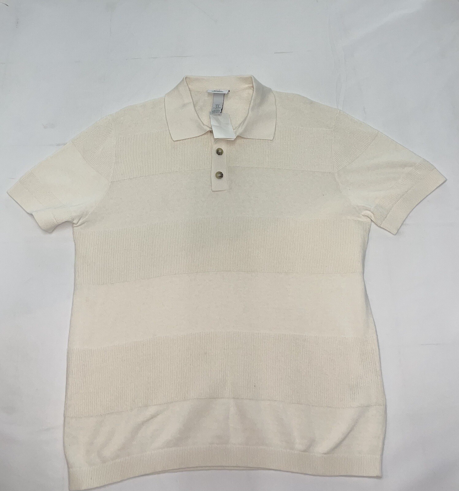 H&M Regular Fit Ribbed Polo Shirt Size Medium gallery