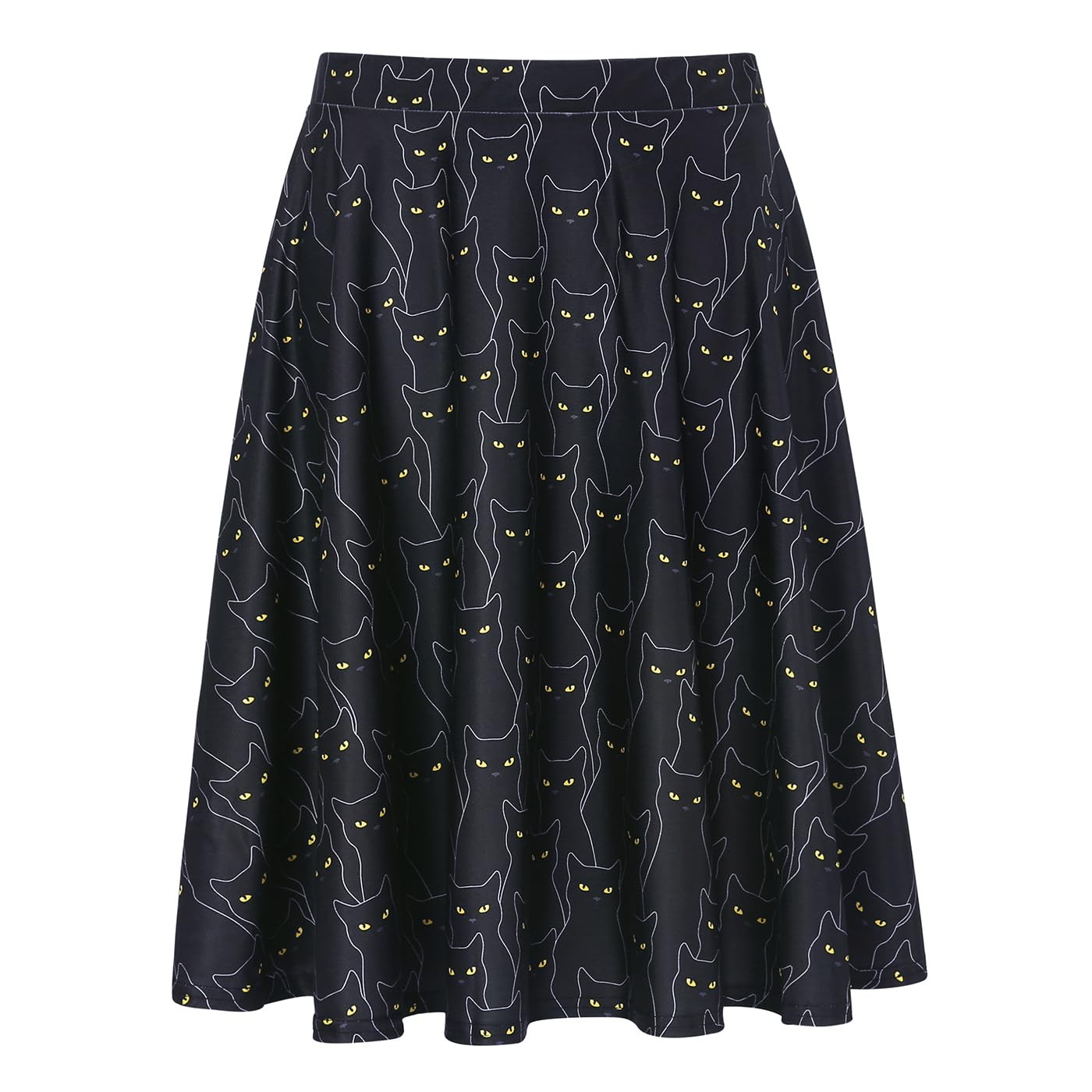 Skirts for Women – Midi Skirt Skater Skirt Knee Length High Waist Fun Prints …
