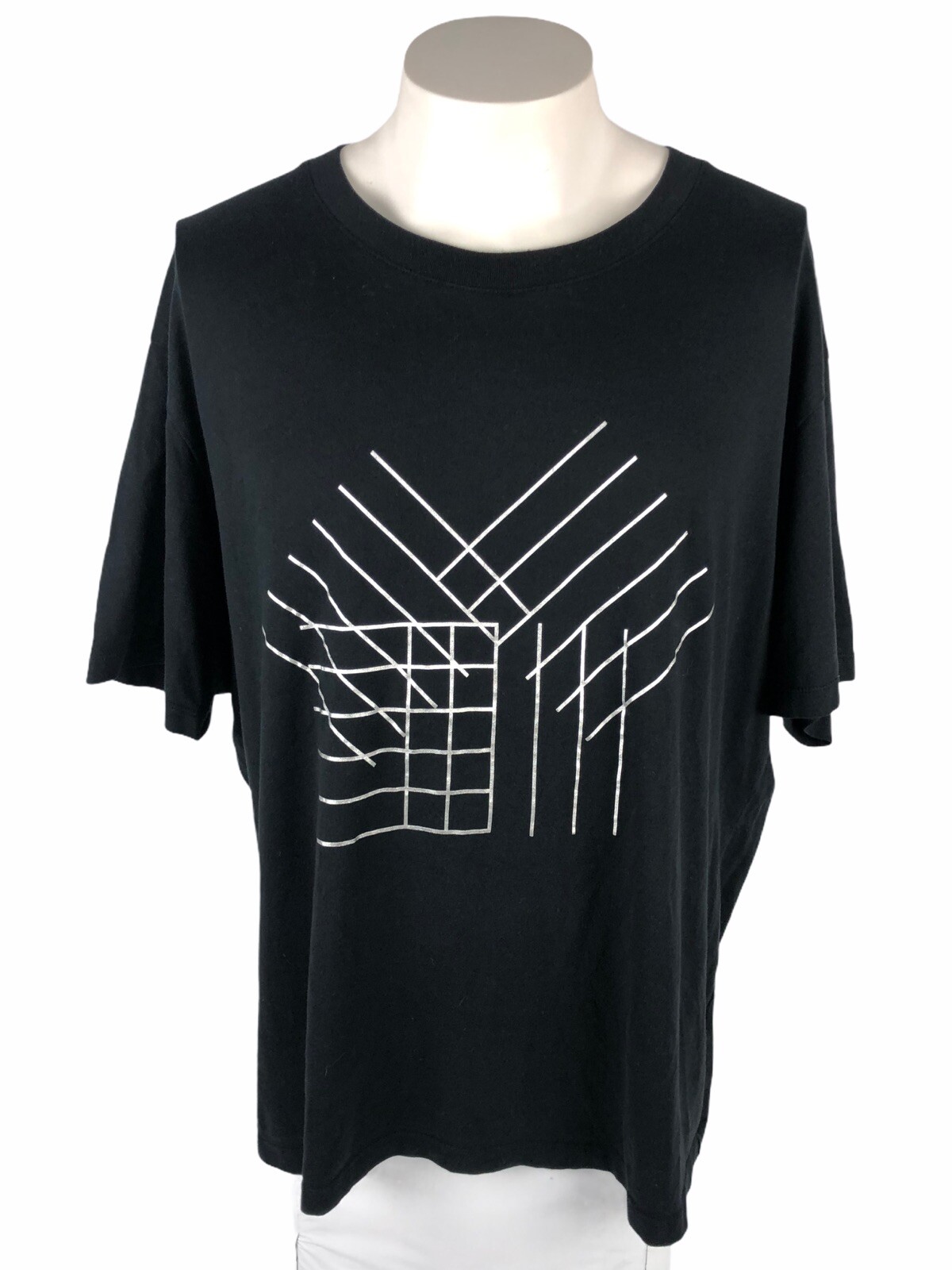 UNIQLO SPRZ NY Short Sleeve Mens Tee Shirt Black XL 100% Cotton Morellet Artist gallery