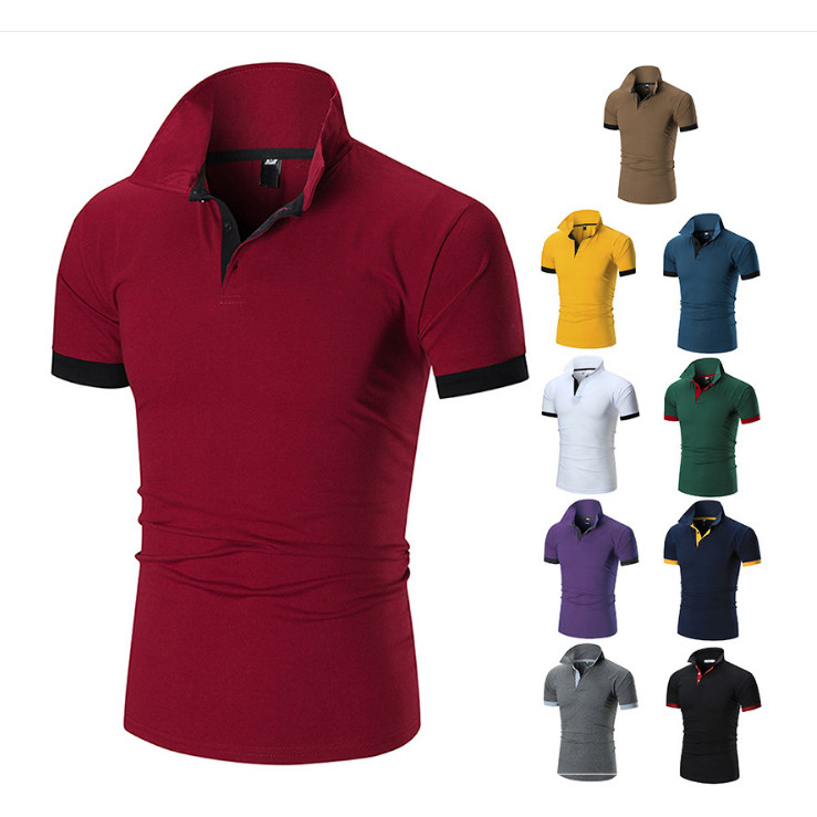 Fashion Men's Slim Fit Shirts Short Sleeve Casual Gol T-Shirt Mulscle Tops Tee gallery