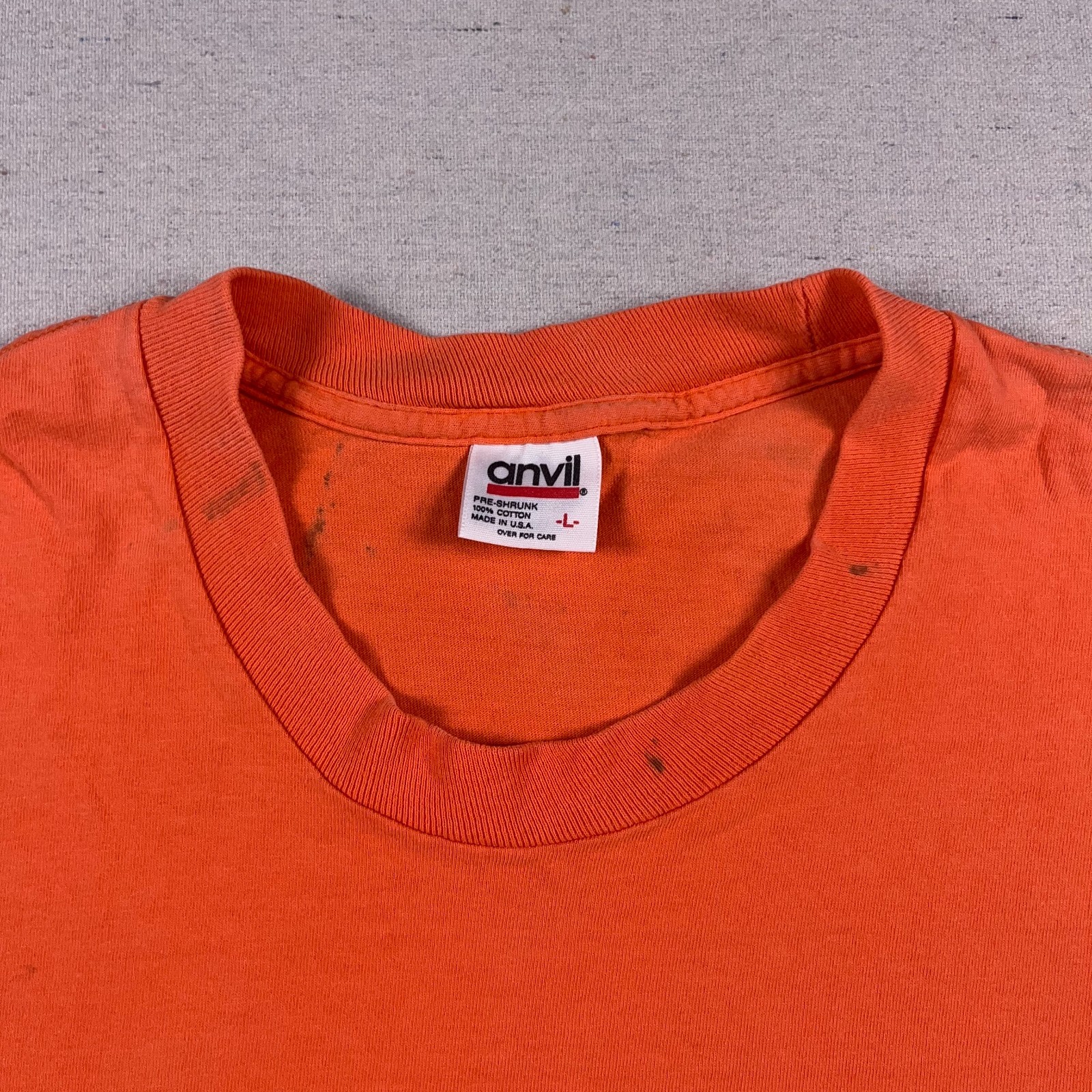 Vtg T Shirt Mens Large Amharic Ethiopian Eritrea Orange Single Stitch USA gallery