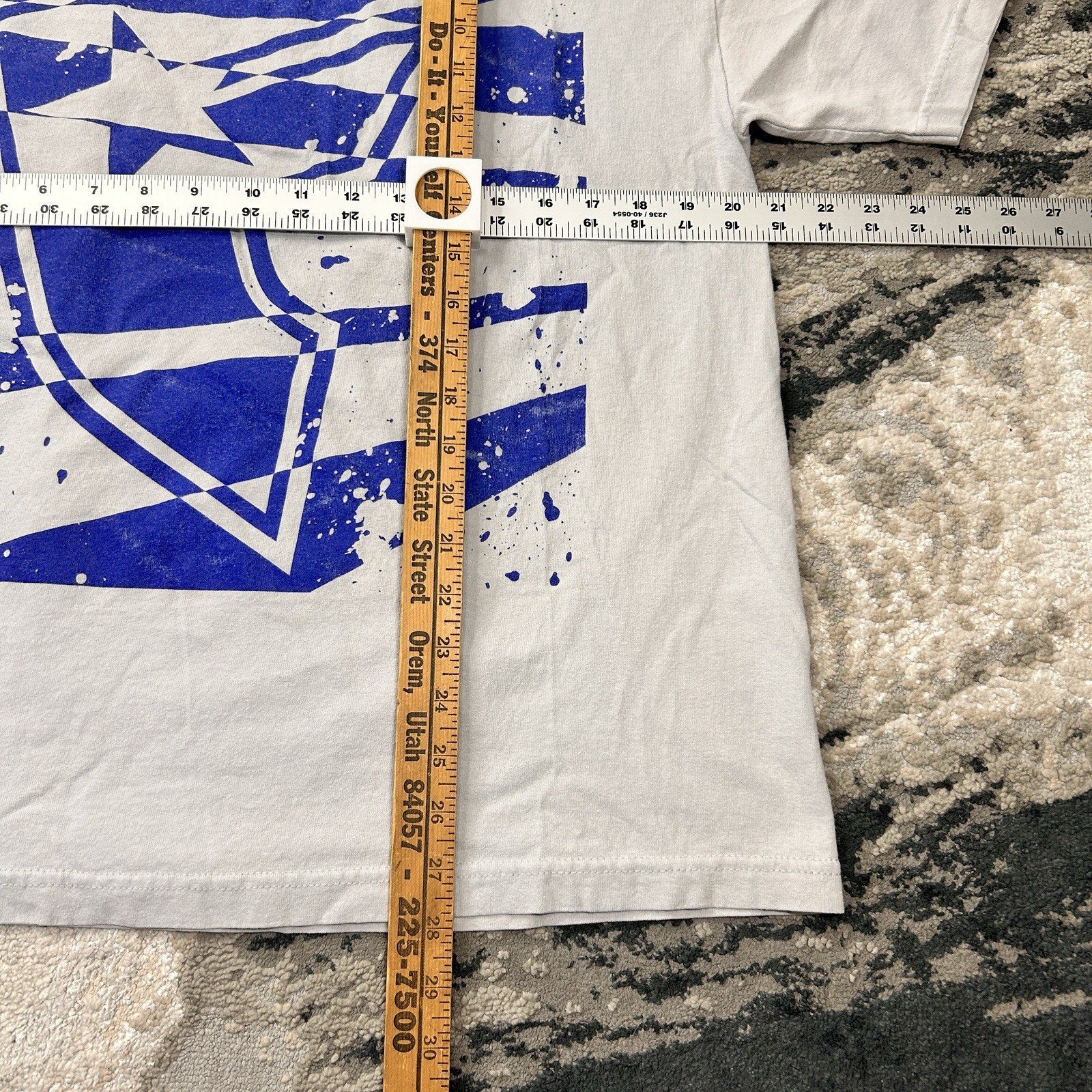 Y2K Famous Stars & Straps Blue Logo Graphic T-Shirt Size L gallery