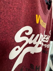 Superdry Men’s Orange Label DKH Retail Limited Edition Vintage Logo Tee Burgundy