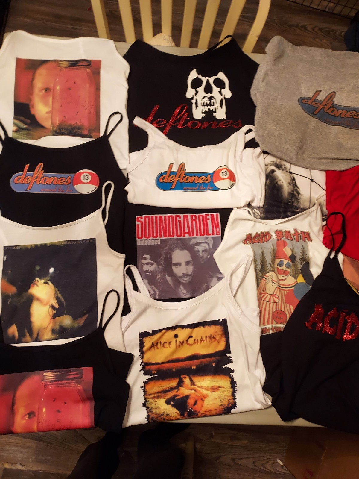 Custom band shirt custom crop top Deftones Shirt custom tank top any size xs-2xl gallery