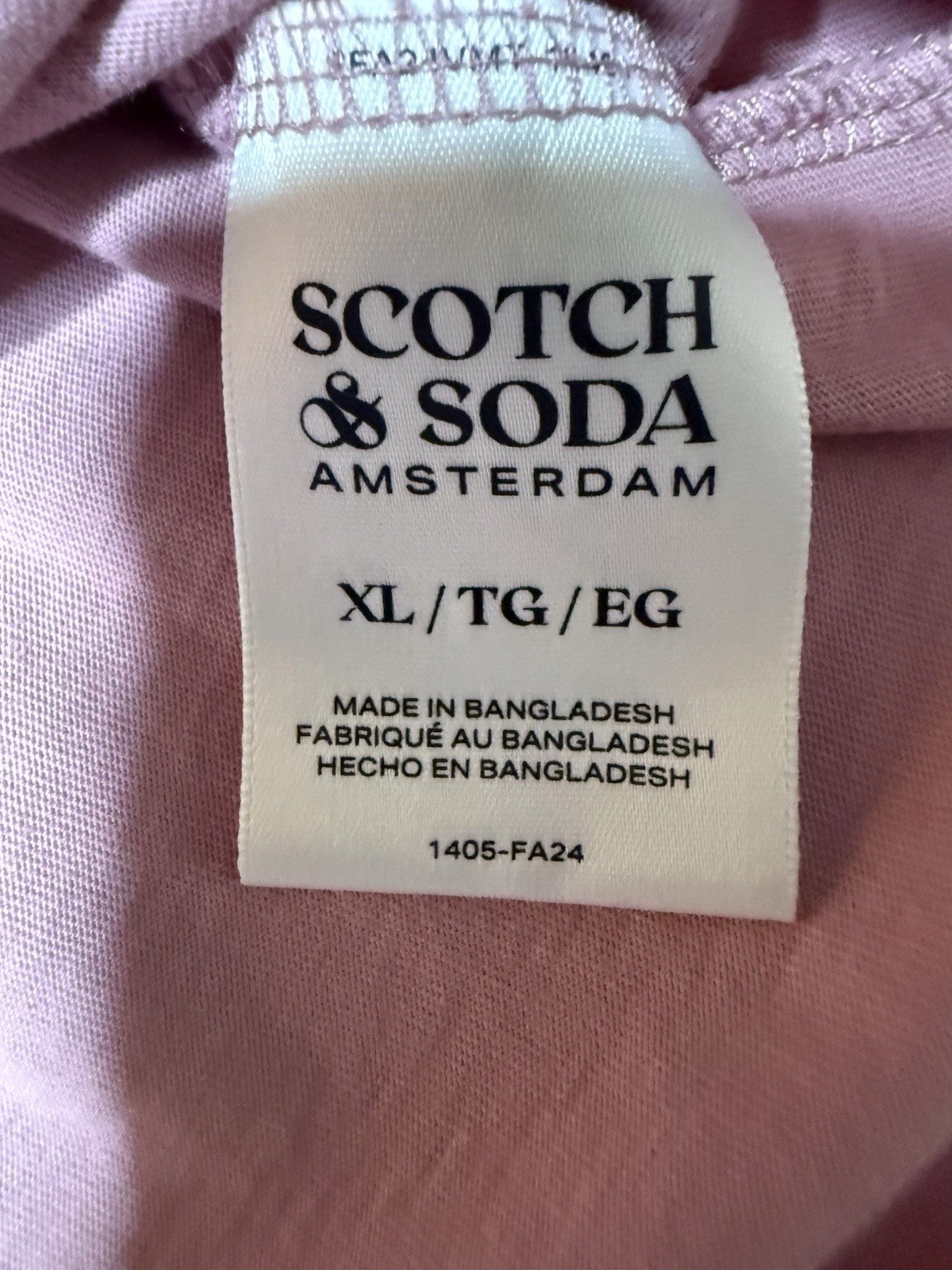 Scotch & Soda Amsterdam Men’s PINK Crown 1985 T-Shirt SZ XL Casual Preppy Punk gallery