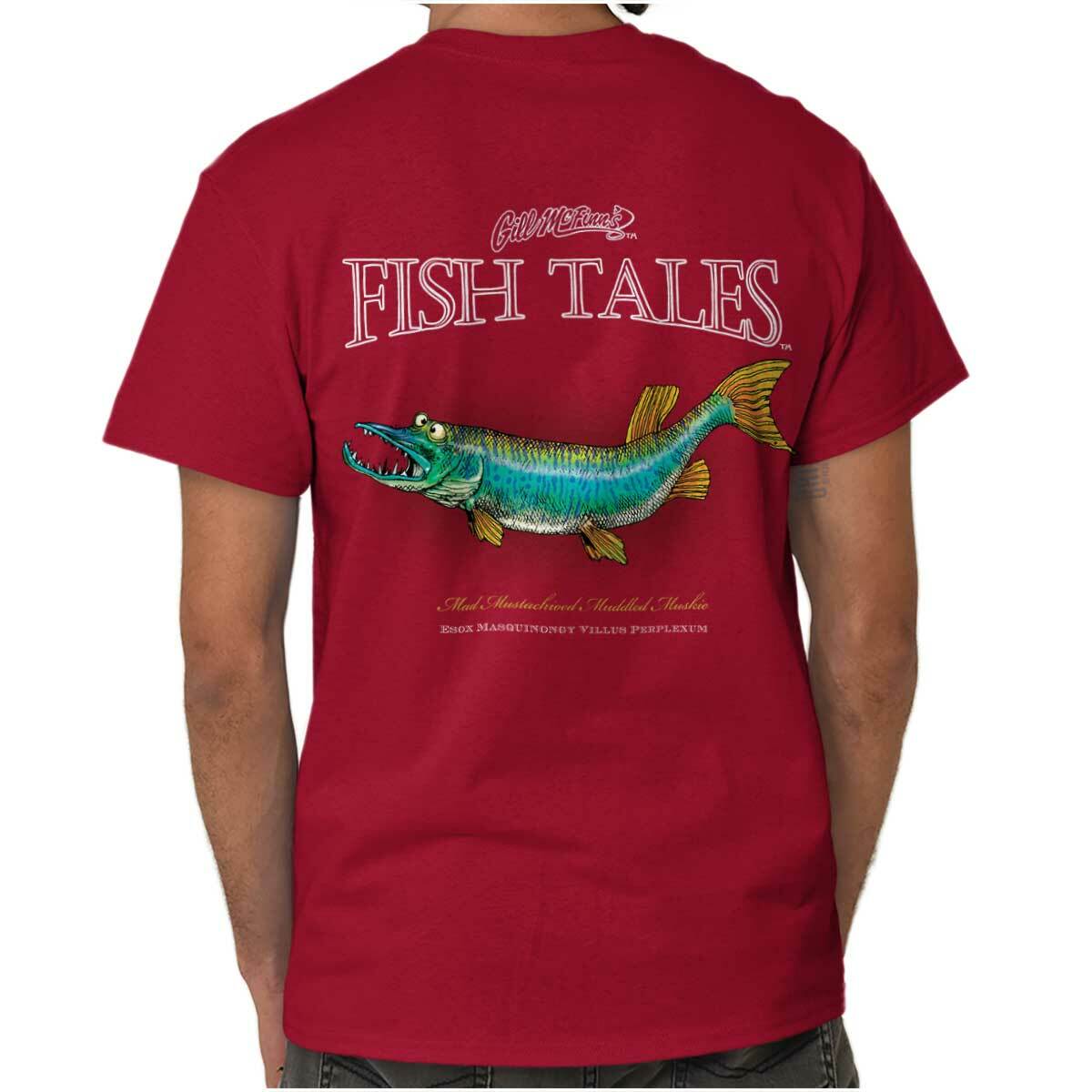 Gill McFinns Fish Tales Jokes Myth Fishing Womens or Mens Crewneck T Shirt Tee gallery
