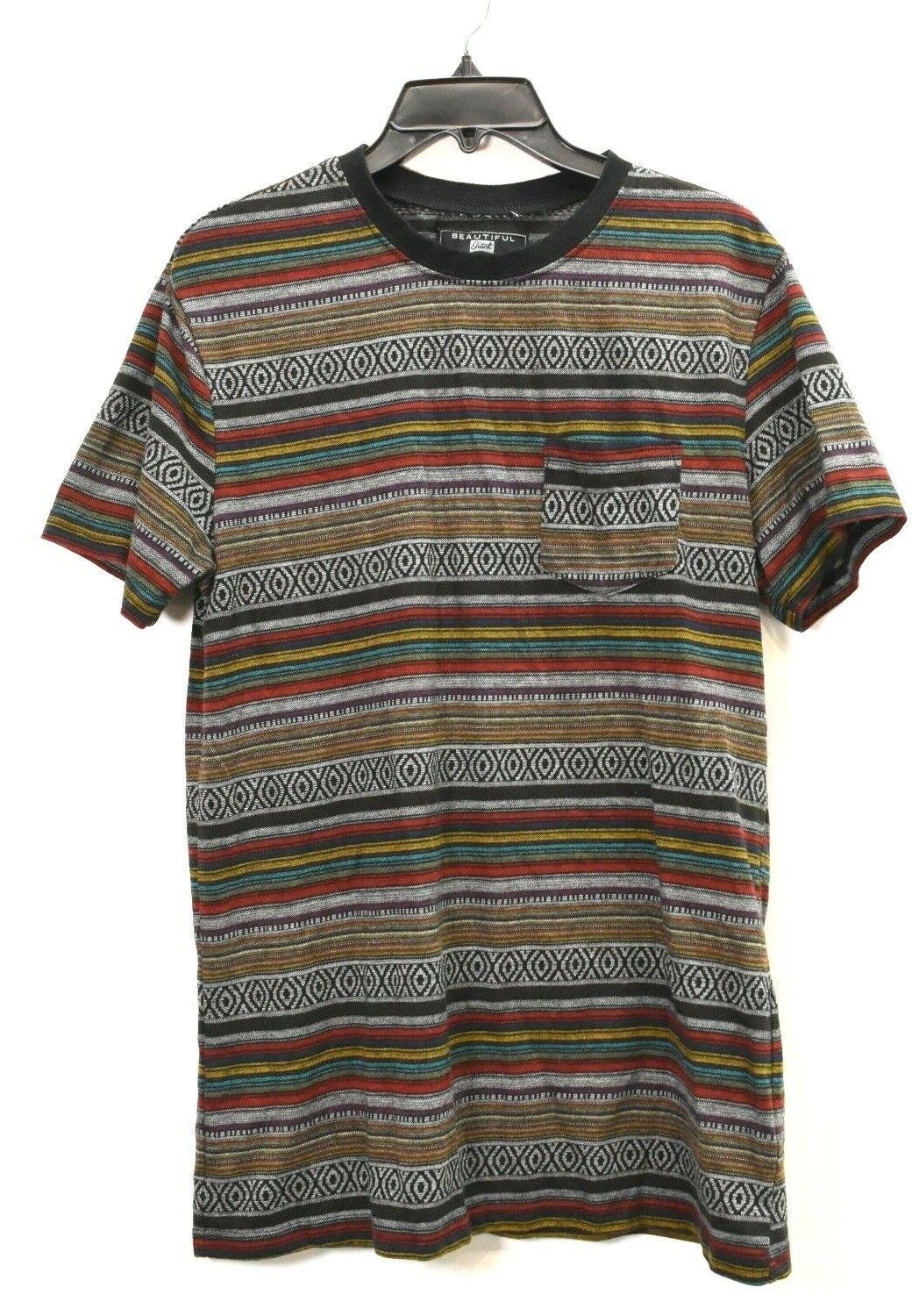 Beautiful Giant Mens Hungarian Rag Rug Print Short Sleeve Patch Pocket T-Shirt S gallery