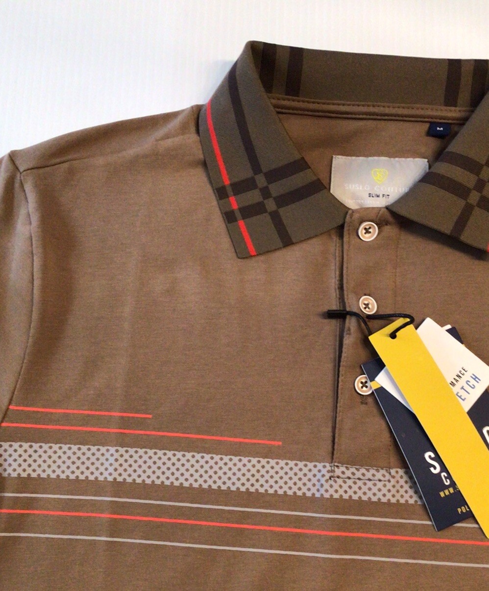 Men's Luxurious Polo Shirt,Italian Style,Stretch M to 4XL….A8.A gallery