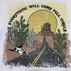 Recycle Threads T-Shirt Mens Large White Everything Will Come Full Circle