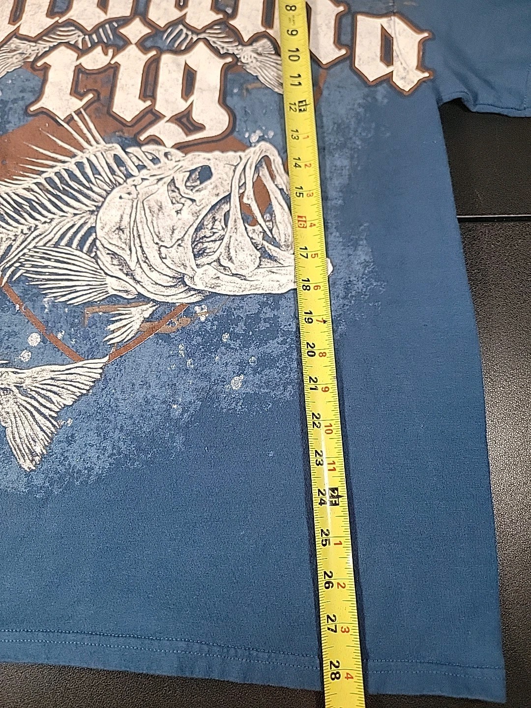 The Alabama Rig Mens T-Shirt Fishing Short Sleeve Blue Sz Large Skeleton Fish gallery