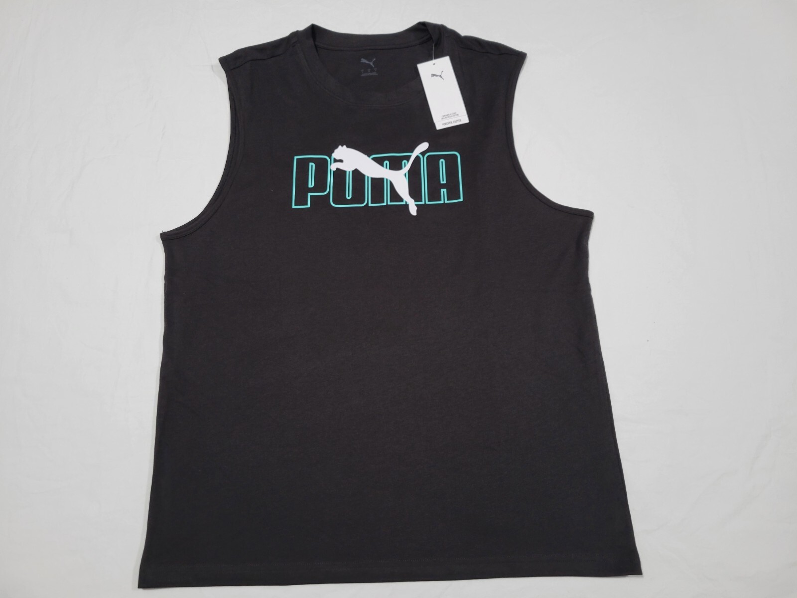 Puma Mens ESS Big Logo Sleeve Less Sports Training Faster Tank Puma Black gallery