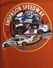 Anderson Speedway IN 75 Years 1948-2011 Orange Crew Neck Cotton Tee – 2XL