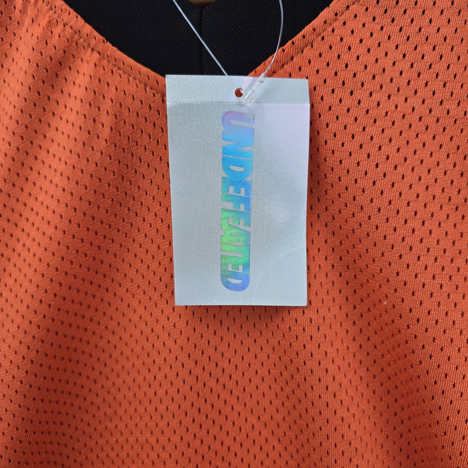 Undefeated Hockey Jersey Mens Large Orange Black Fight Strap Streetwear New gallery