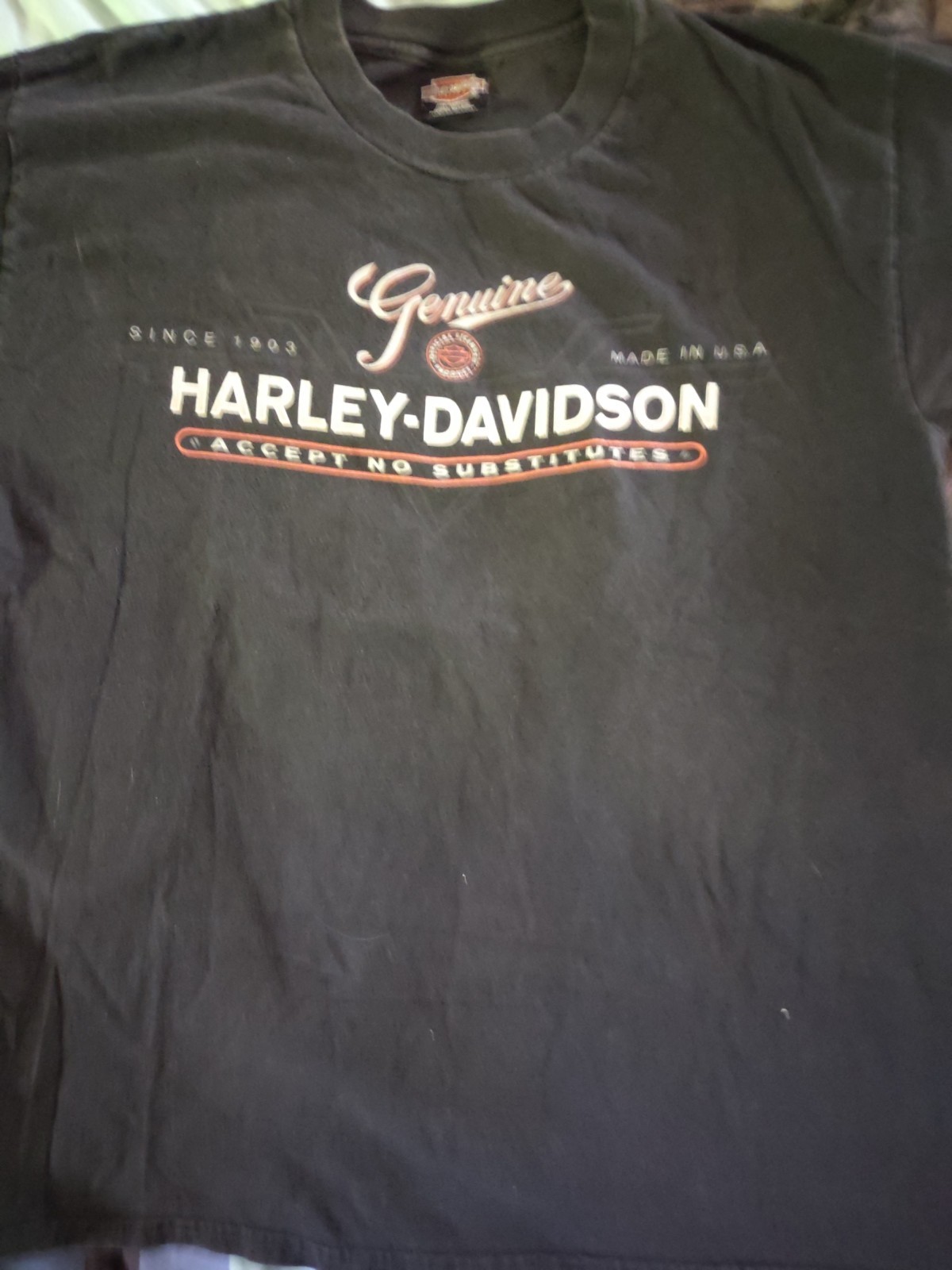 VTG Harley Davidson Las Vegas Motorcycle Hanes Beefy T Sz L USA Made gallery