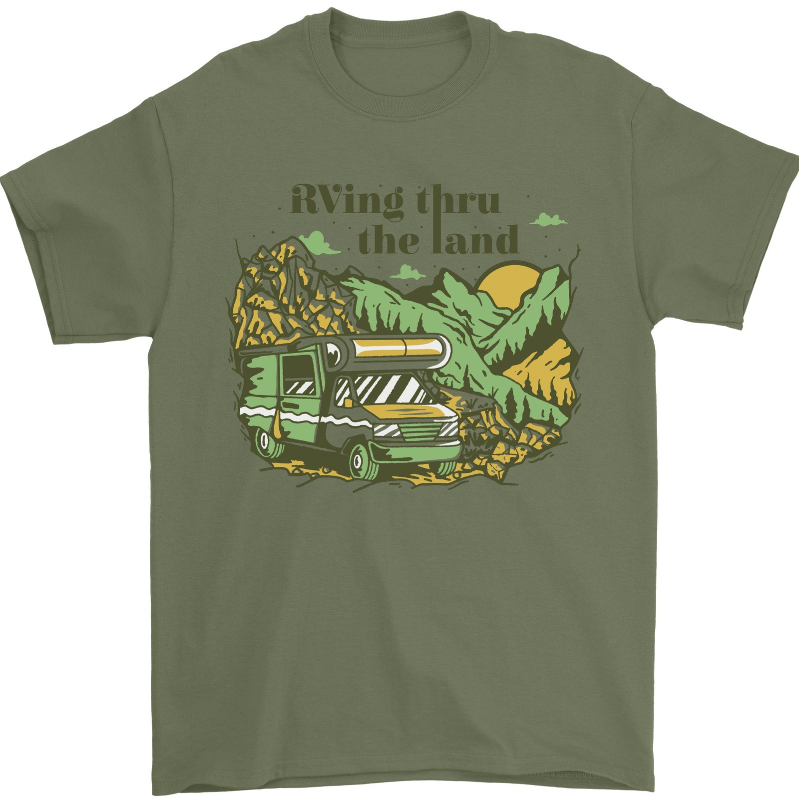 RVing Thru the Land RV Motorhome Camping Mens T-Shirt 100% Cotton gallery