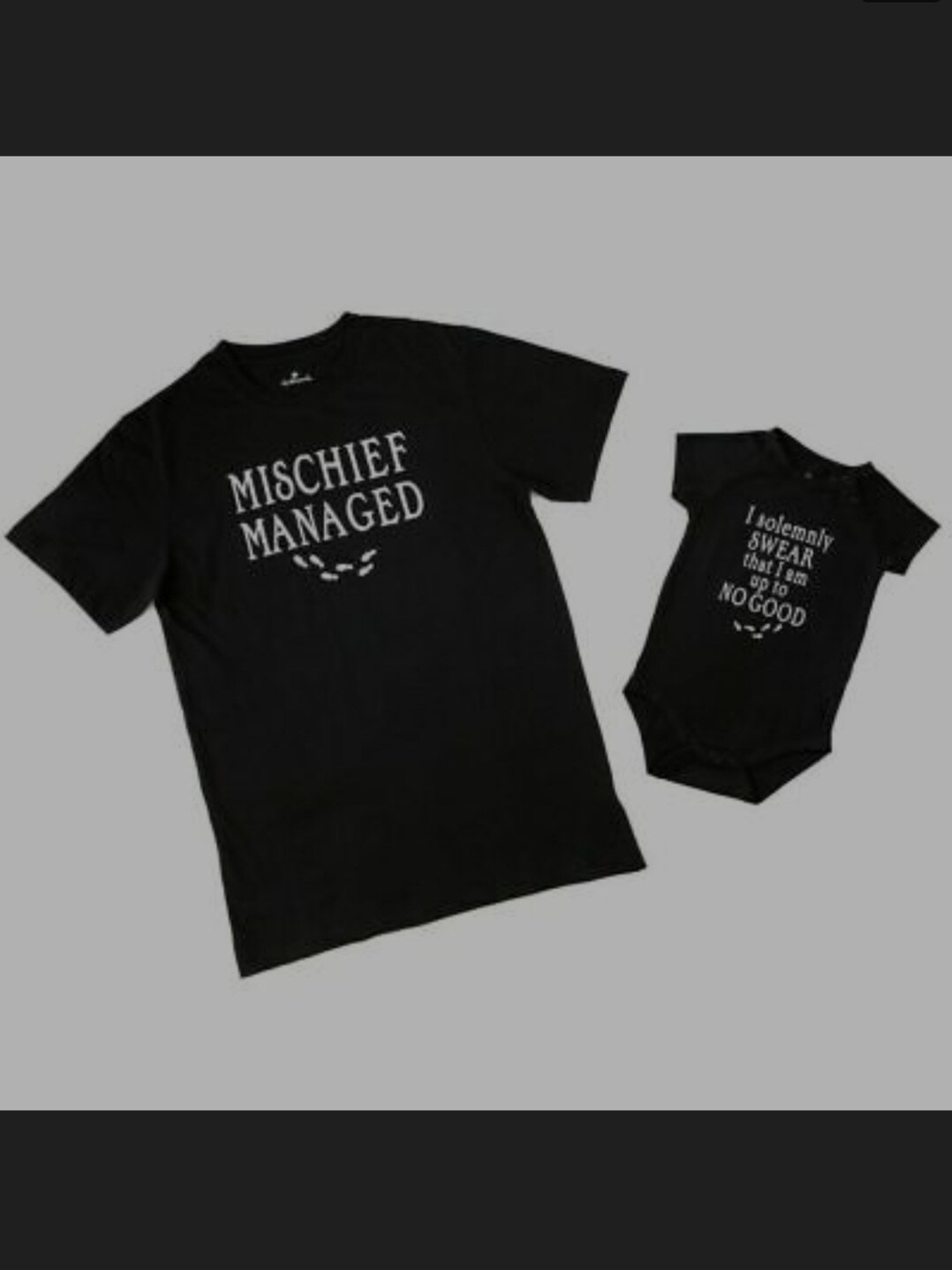 Hallmark Harry Potter Mischief Managed T-Shirt and Bodysuit Set XL / 0–6 Months gallery