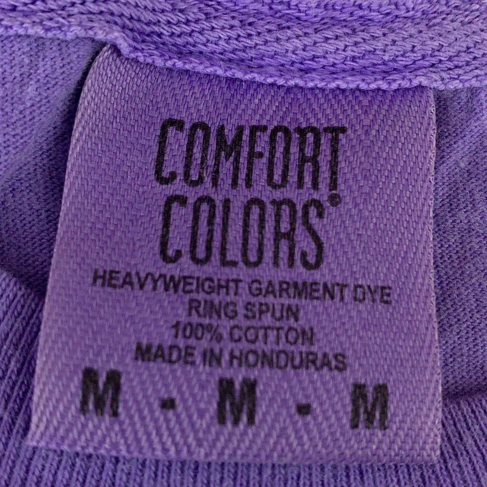 Comfort Colors Mens Medium Purple Heavyweight Long Sleeve Crew Neck T-Shirt New gallery