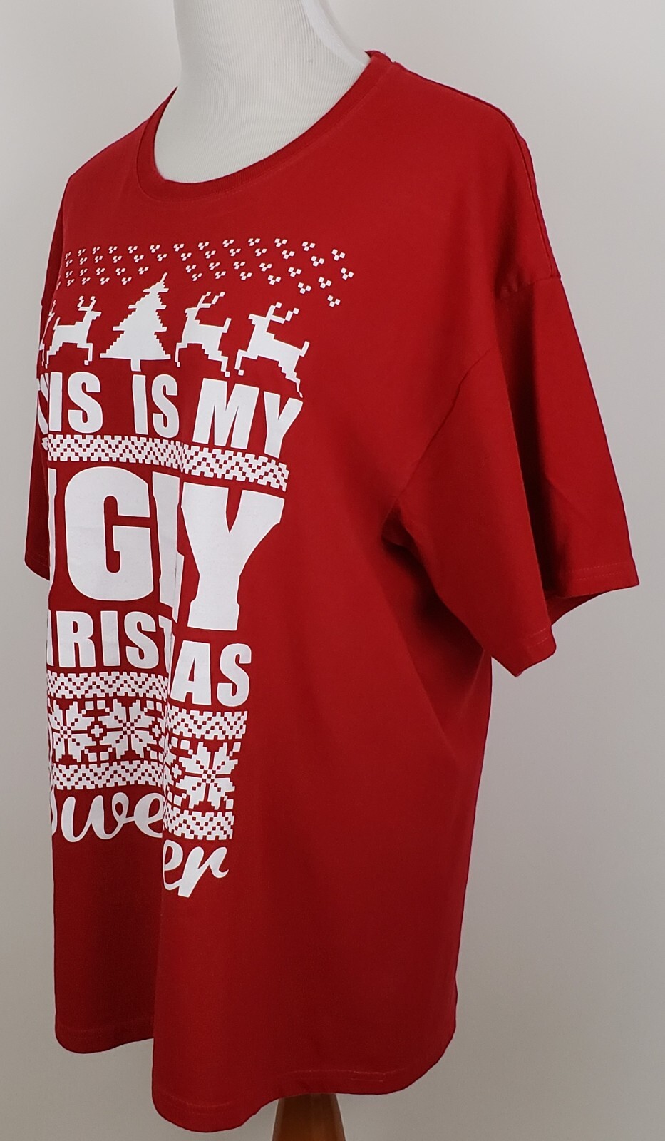 Christmas T Shirt Size XL Red This Is My Ugly Christmas Sweater gallery