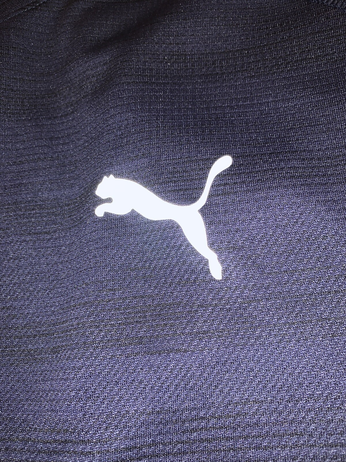 NWT Men's PUMA Medium Navy Blue PACE Tee T-Shirt Lightweight / Reflective Logo gallery