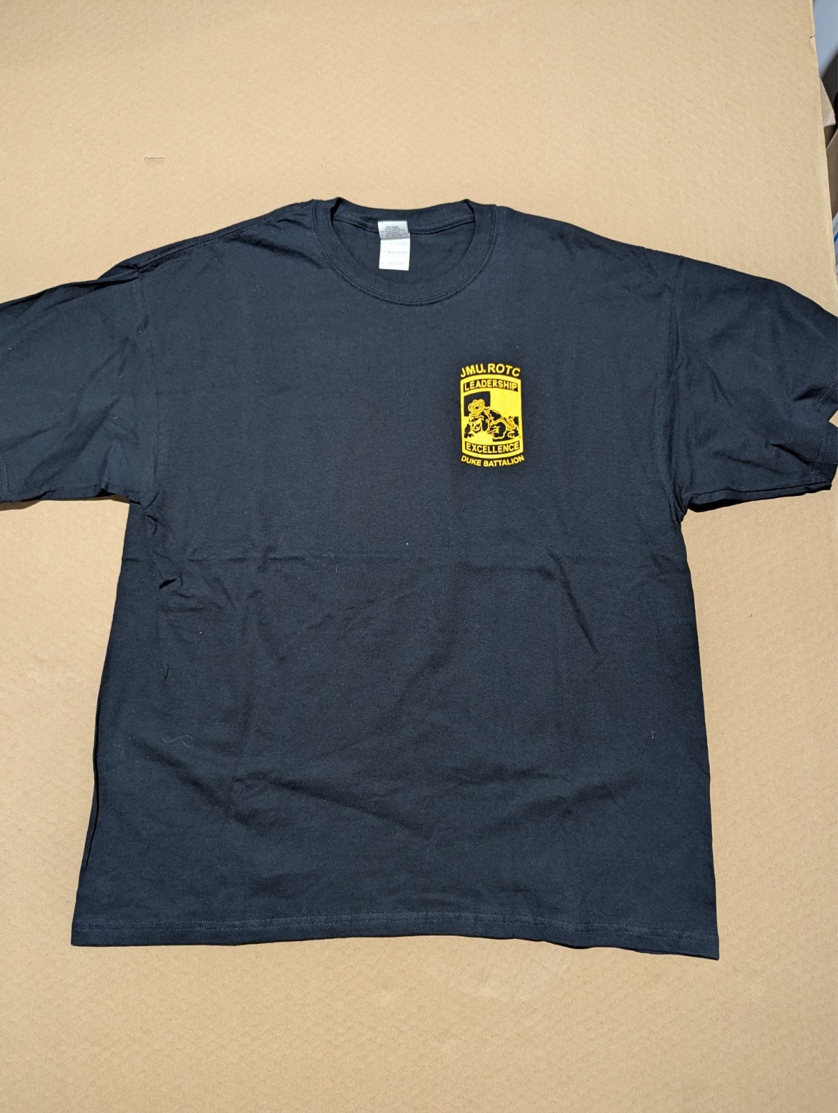 JMU ROTC Leadership Excellence Duke Battalio Crest Logo T-Shirt Size XL gallery