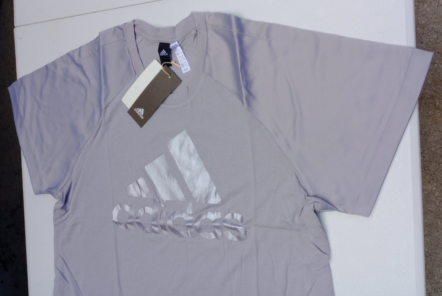 ADIDAS Multi-Sport Woman's T-Shirt Grey/Silver, XL New with Tags, imperfections. gallery