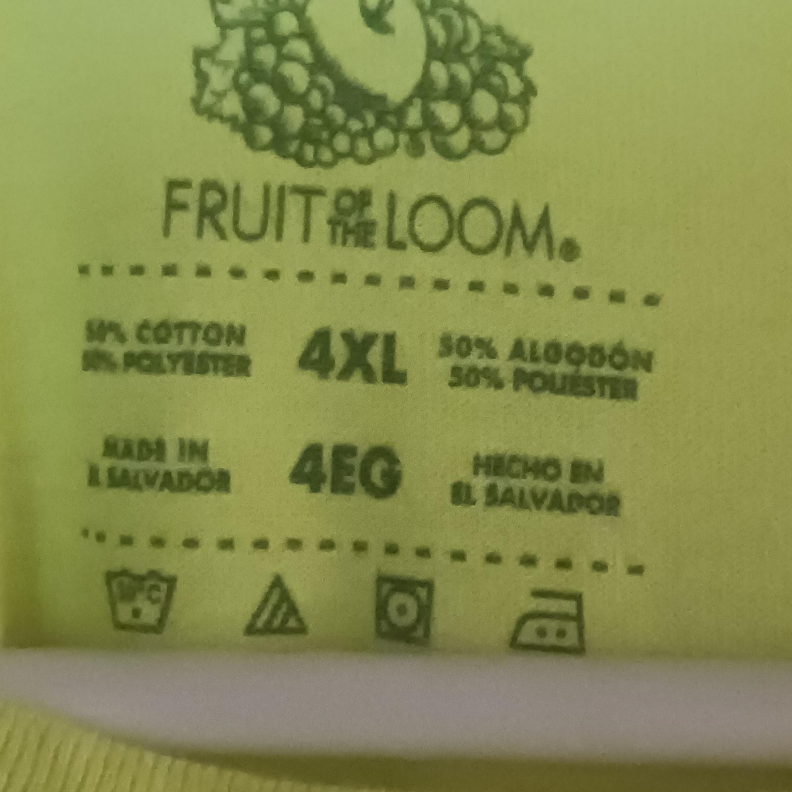 Men's 4X Fruit Of The Loom Yellow High Visibility Safety Shirt Job Construction gallery