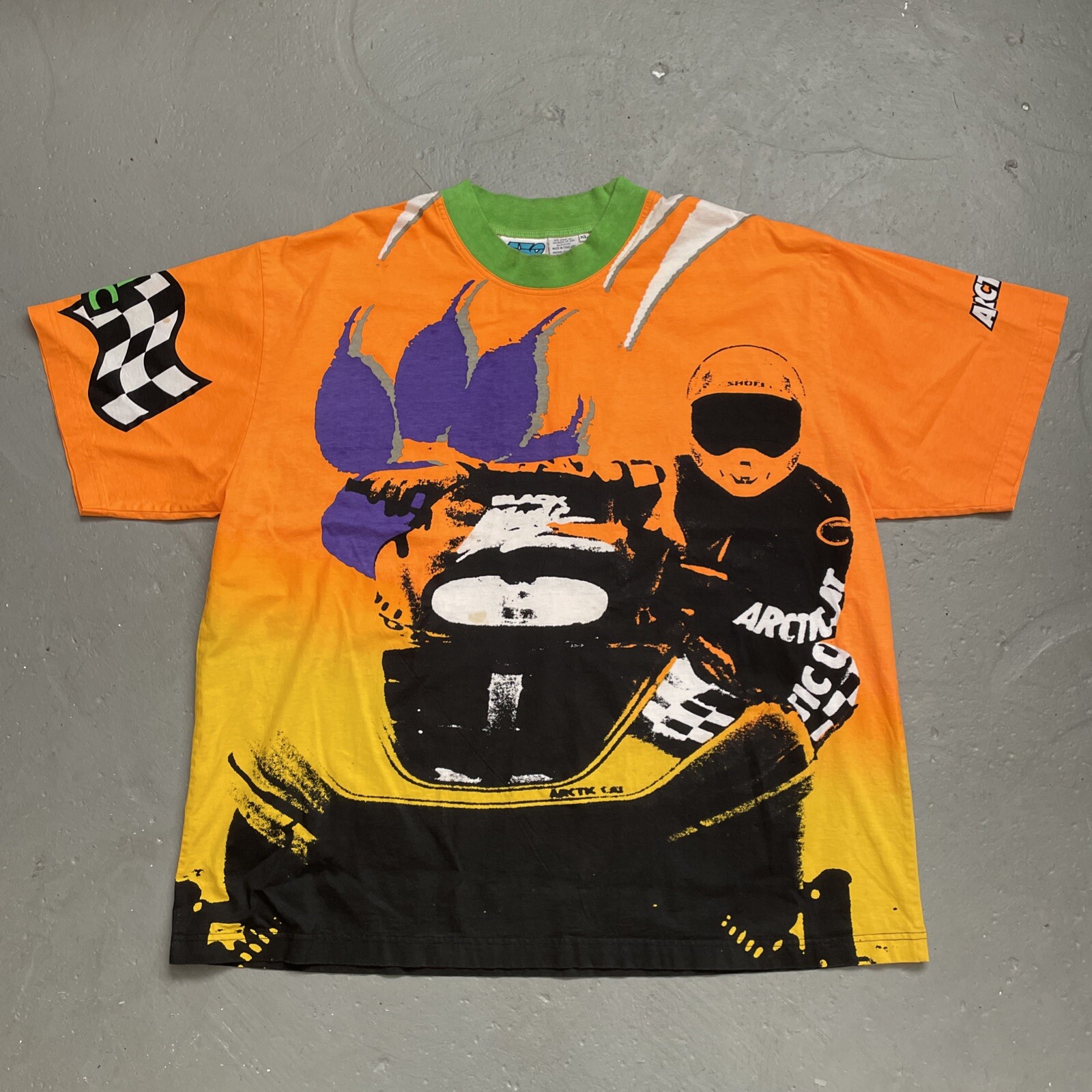 Vintage 1980s-1990s AXO Motocross Arctic Cat Racing All Over Print T-Shirt XL gallery