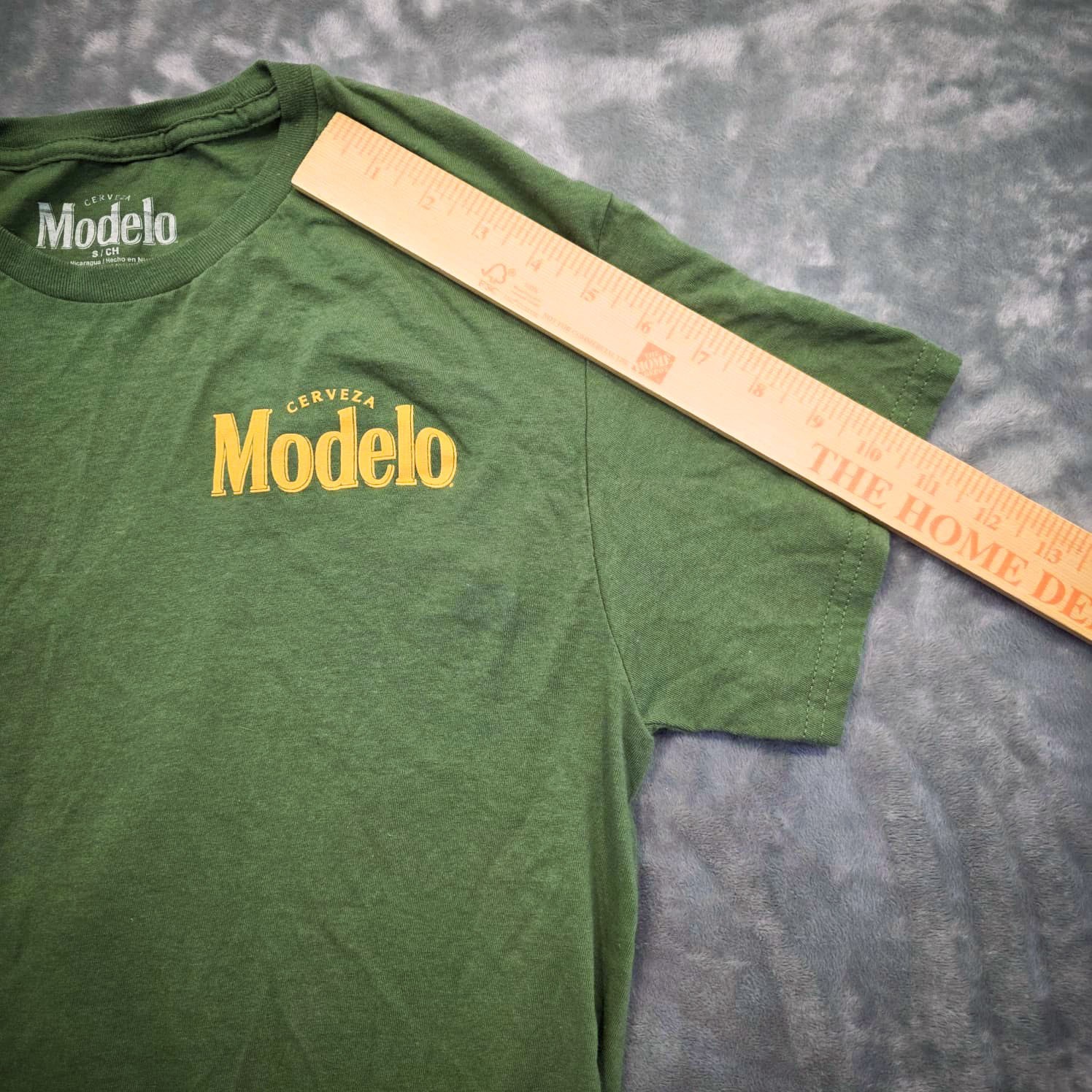 Cerveza Modelo Beer T-Shirt Men's Small Olive Green Graphic Tee Lion 100% Cotton gallery