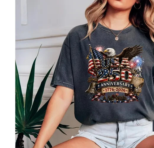 250th Anniversary Shirt, 1776-2026 Patriotic Eagle, Fourth of July Gift shirt gallery