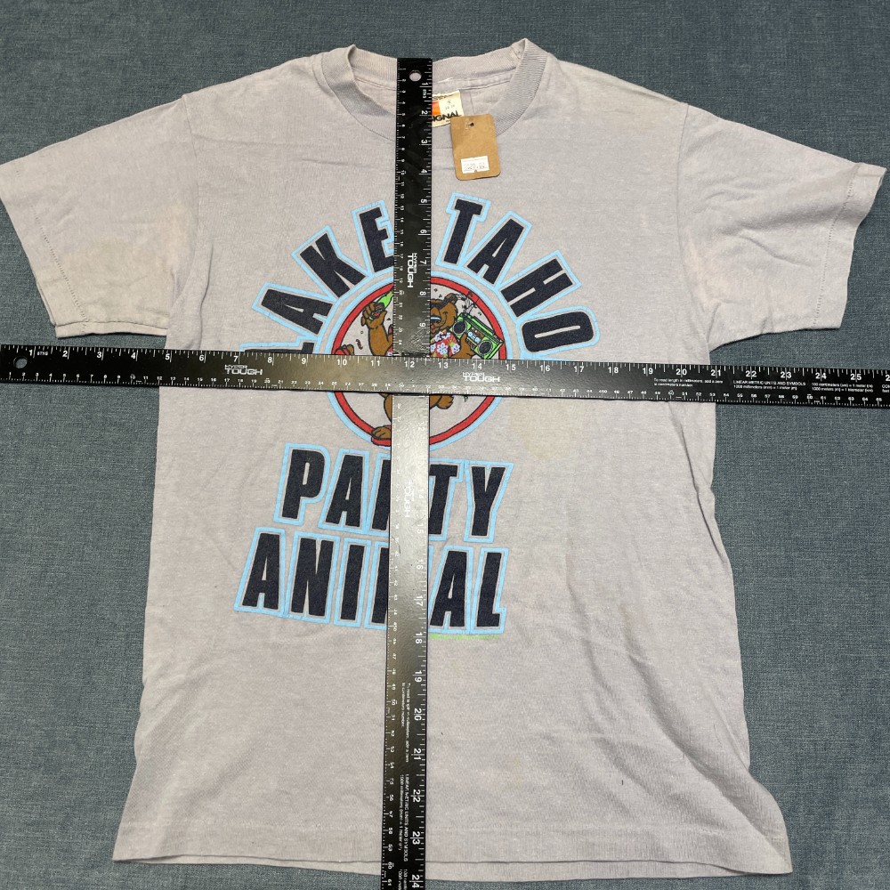 VTG Signal Lake Tahoe Party Animal T Shirt Mens S 34-36 Gray Graphic Made in USA gallery