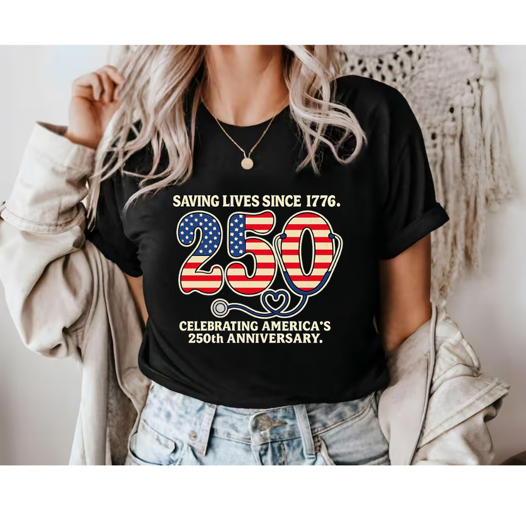 Nurse America 250 Shirt 4th of July Registered Nurse Gift Semiquincentennial Tee gallery
