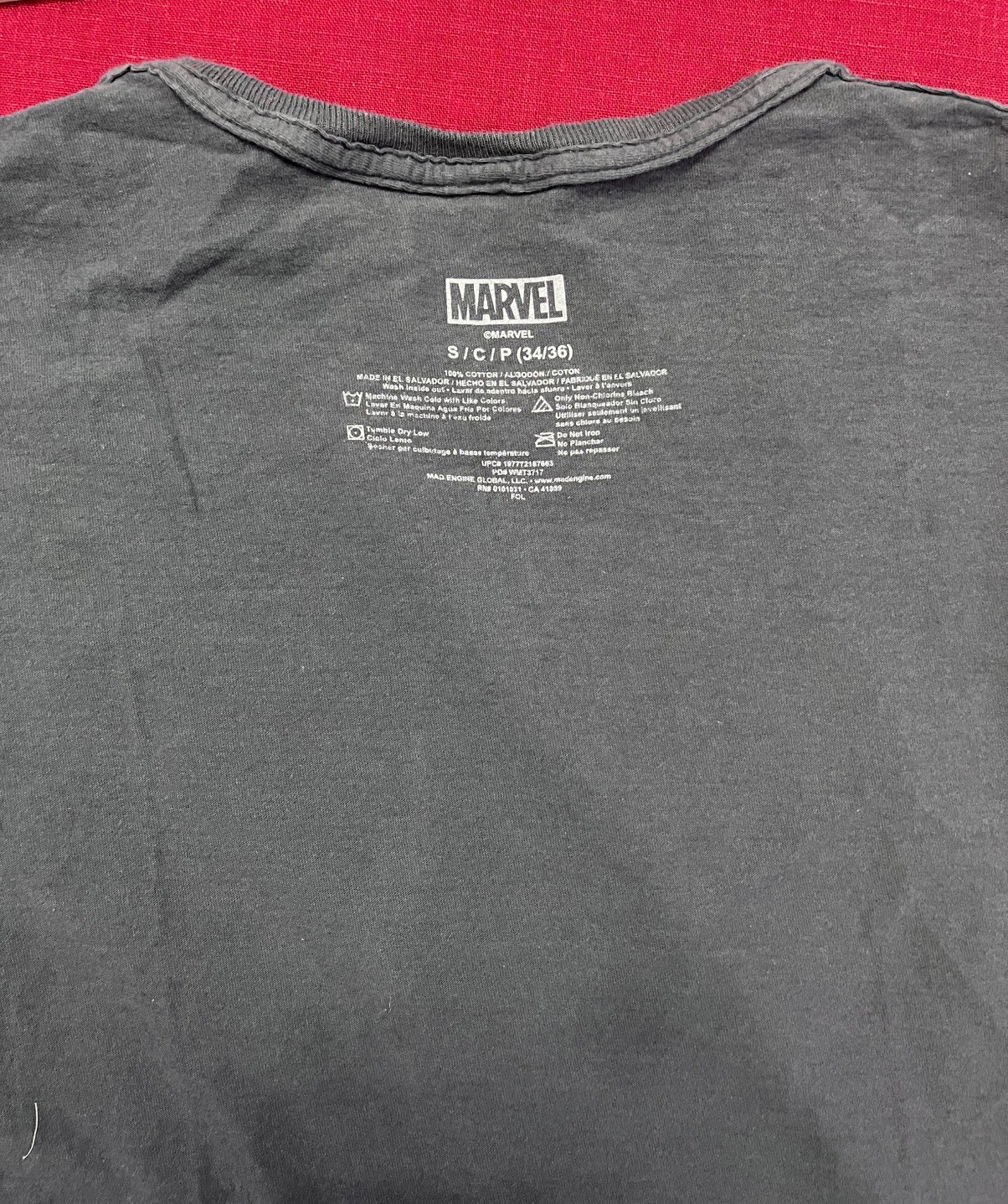 Marvel Deadpool “Believe In Yourself” T-Shirt Men’s Gray Graphic T S/C/P 34/36 gallery
