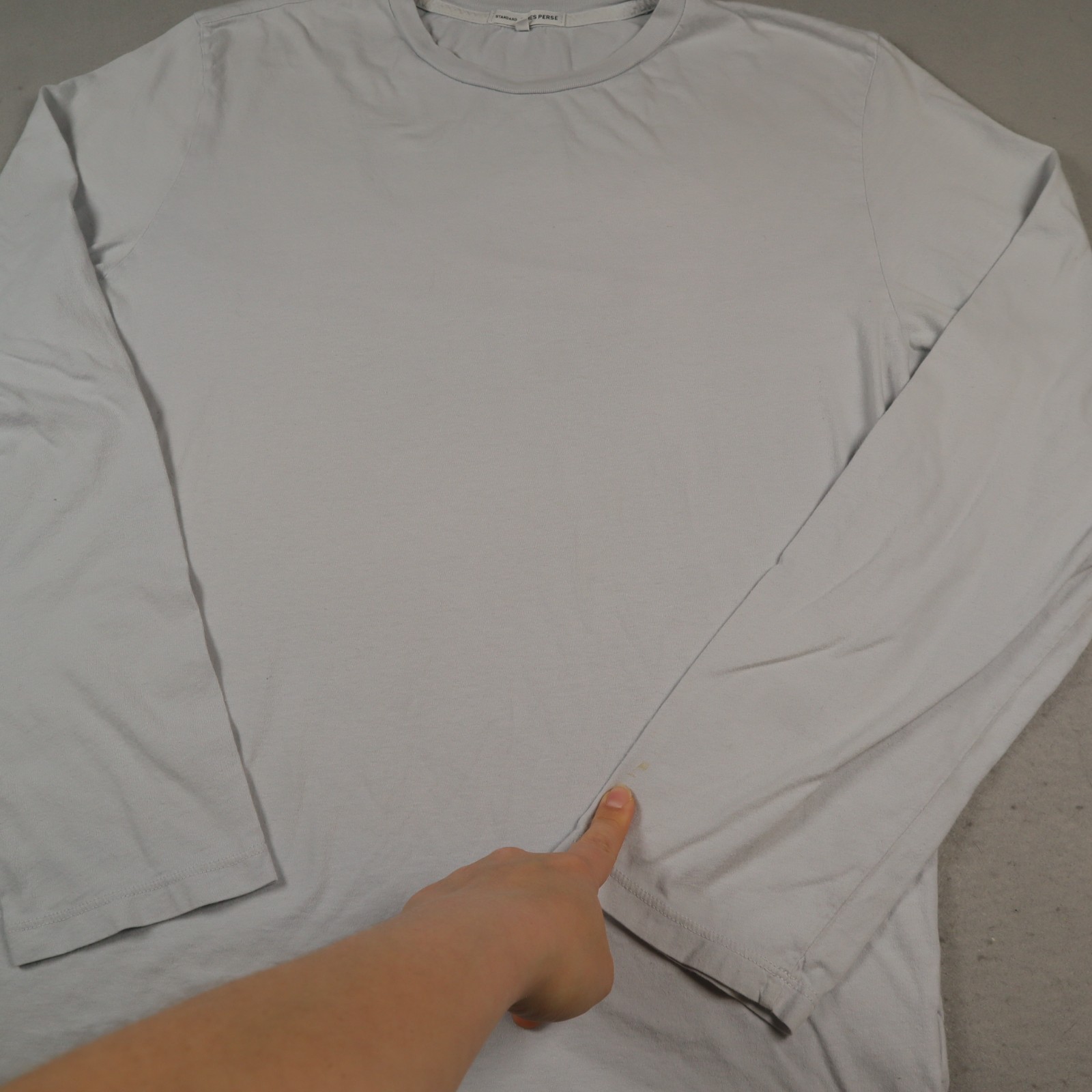 James Perse Standard T-Shirt Mens Size 2 Cotton Long Sleeve Tee Made USA gallery