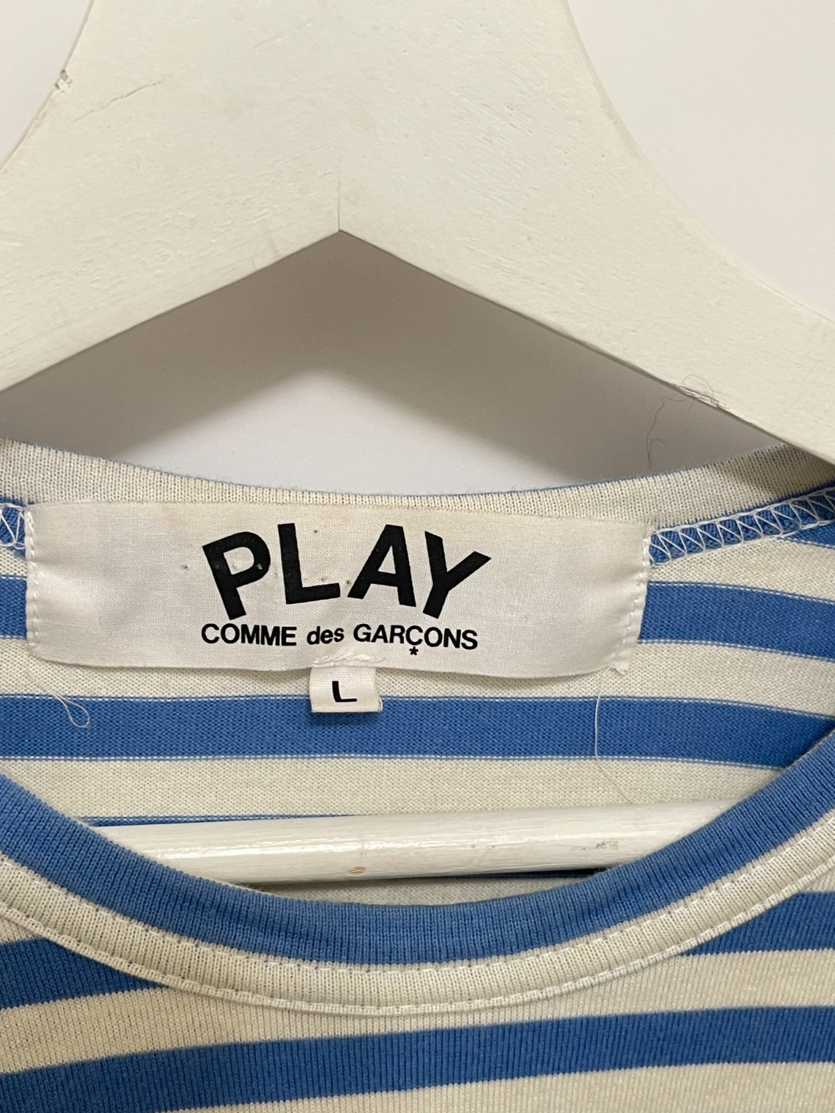 COMME des GARCONS PLAY Mariner Striped LS Tee Shirt Mens L (Fits Medium) Japan gallery