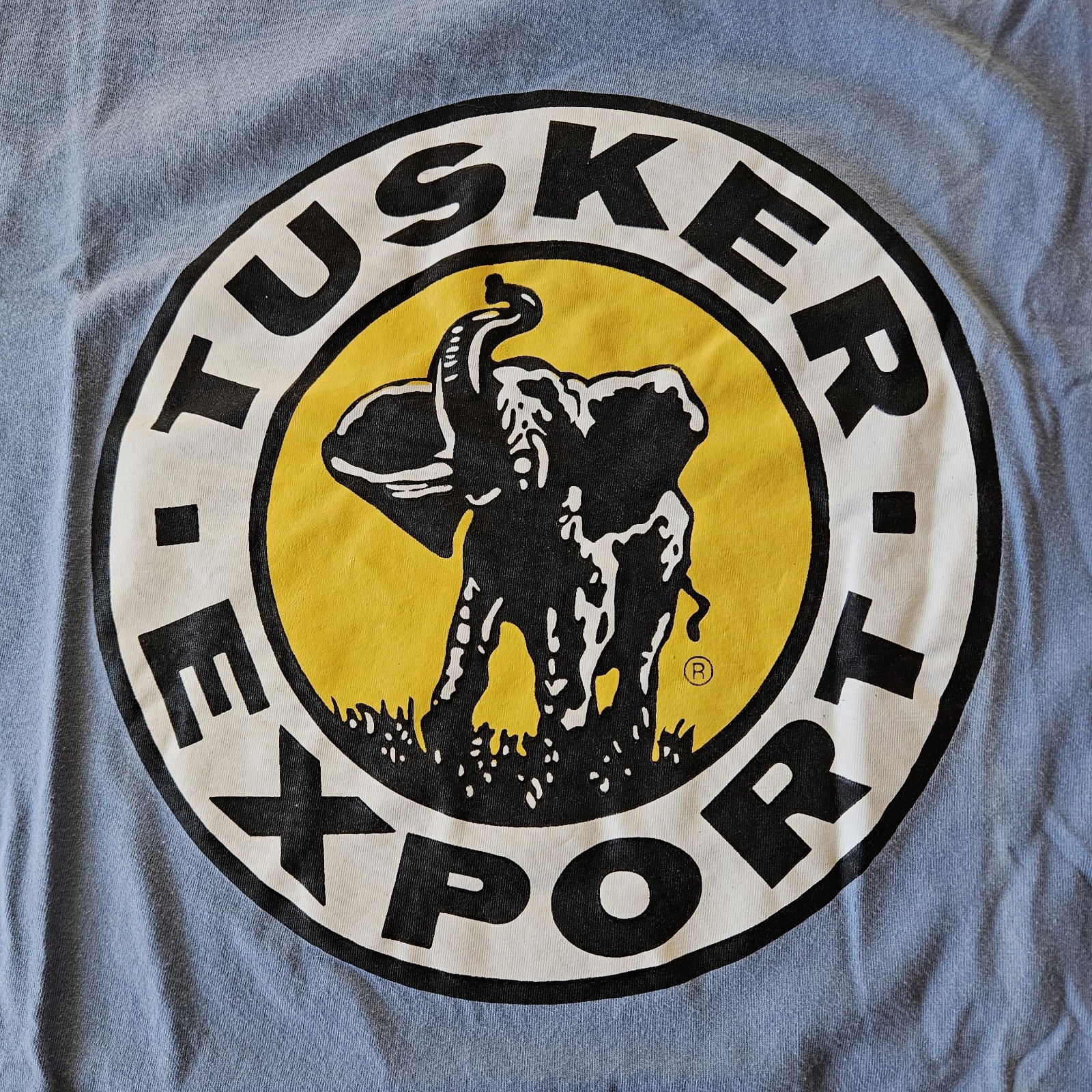 Tusker Export Brewed To Go With The Good Times T-Shirt, Blue, Size XL
