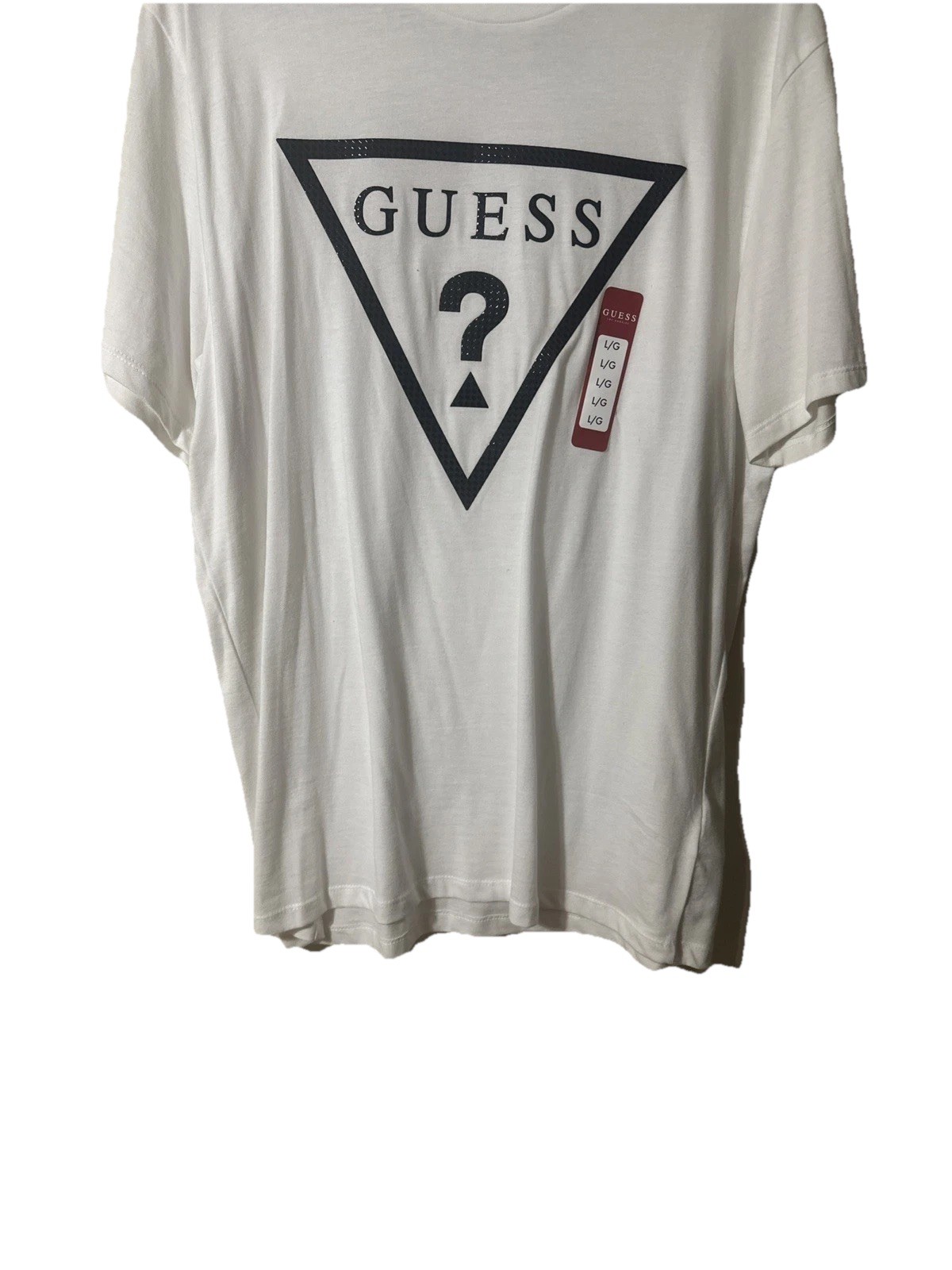 Guess T Shirt Mens Large White Graphic Spell Out Logo Crew Neck Short Sleeve gallery