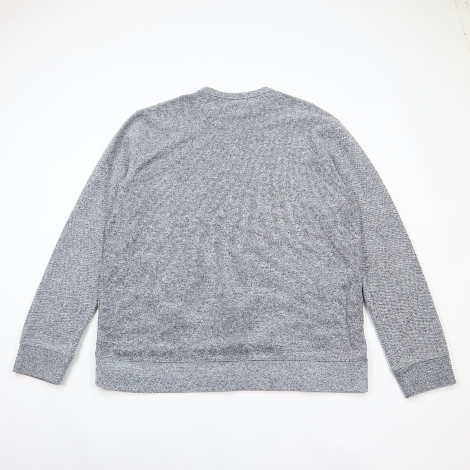 Members Mark Waffle Knit Crewneck Pullover Shirt Mens Large Gray Heritage Cotton gallery