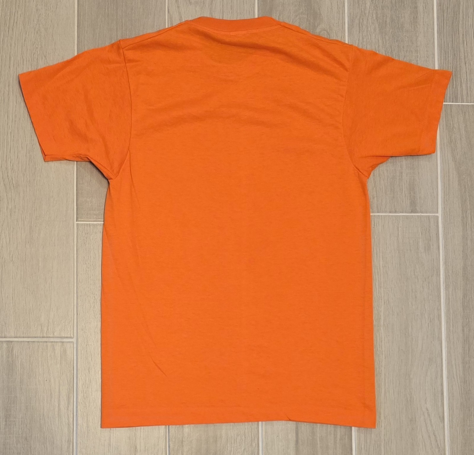 Vintage Screen Stars Blank Orange Shirt Size Medium 80’s Single Stitch USA gallery