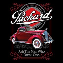 Packard Automobile T-Shirt – Defunct Auto Manufacturer – 100% Preshrunk Cotton