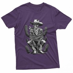 Skeleton Cowboy Cactus Desert Alt Goth Western Gothic Skull T-Shirt