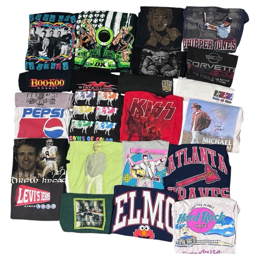 23 T Shirt Bundle Lot Vintage Y2k 80’s 90s 00s Sports Band Film Various Sizes gallery