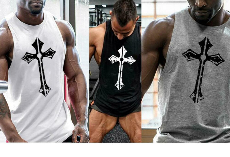 Men's Tank Tops Bodybuilding Muscle T Shirt Sleeveless Gym Training Workout Vest gallery