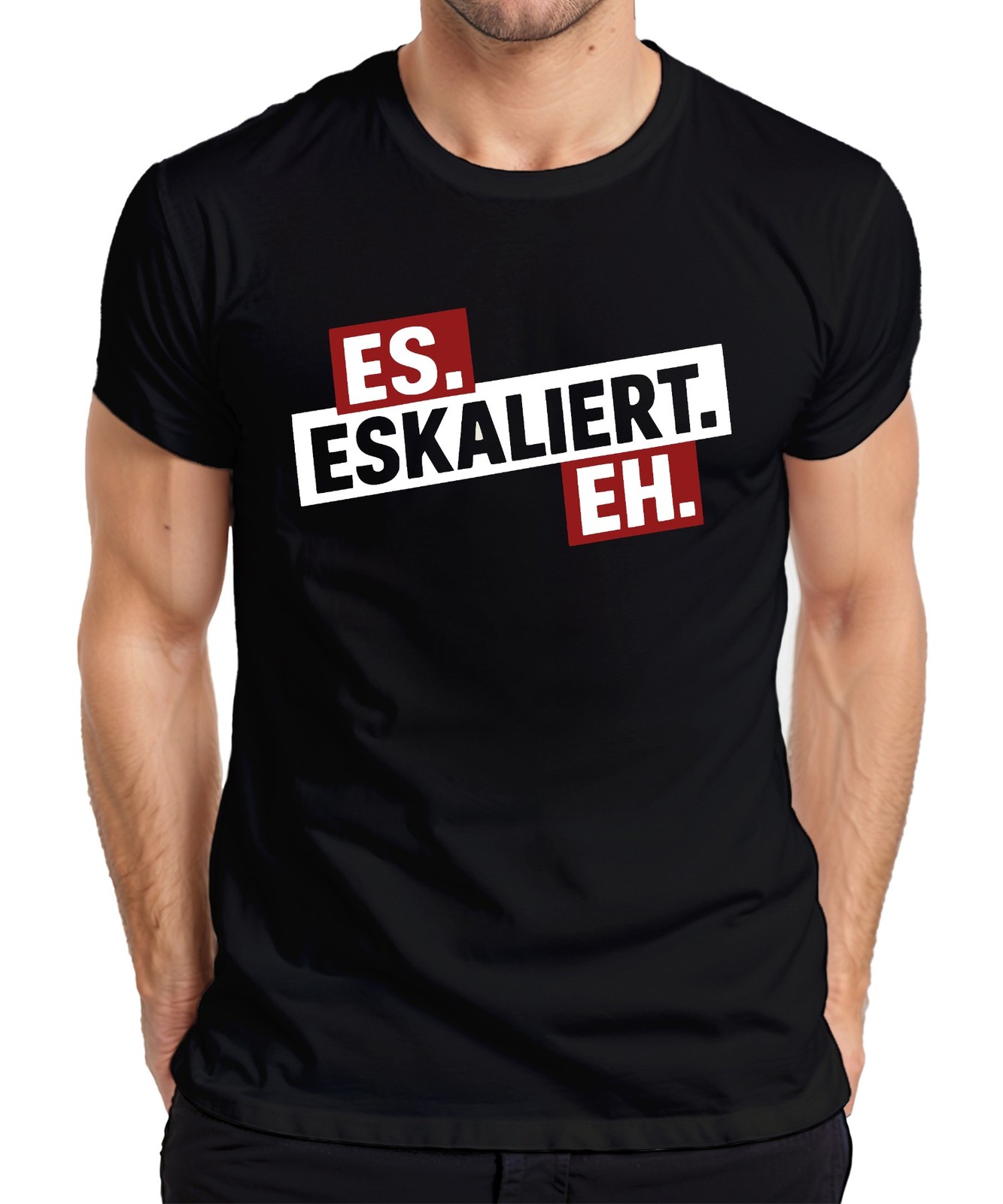 It escalates eh saying party carnival JGA funny beer after work men’s T-shirt