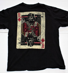 Star Wars Darth Vader Diamond Playing Card Official Black T-Shirt Large