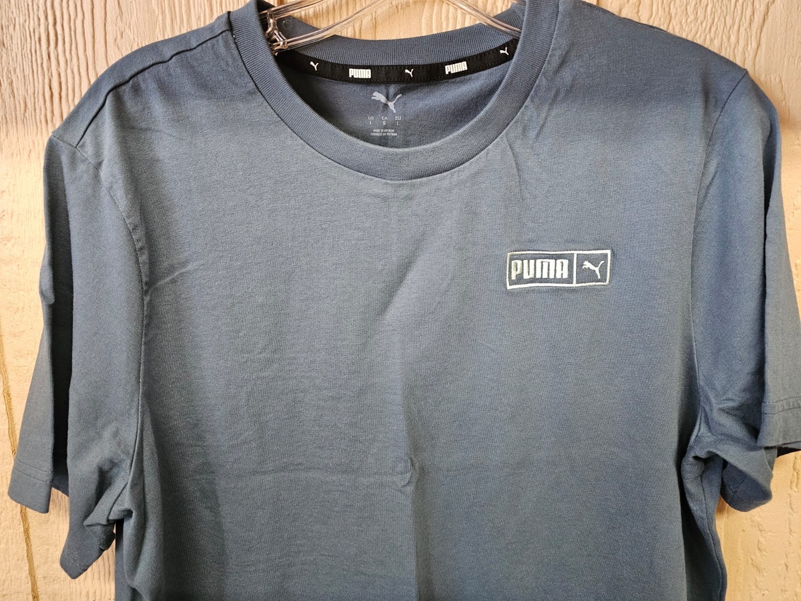 Puma Men's Logo Active Tee Shirt Stretch Blue Size L- 1865556 - No Tag gallery