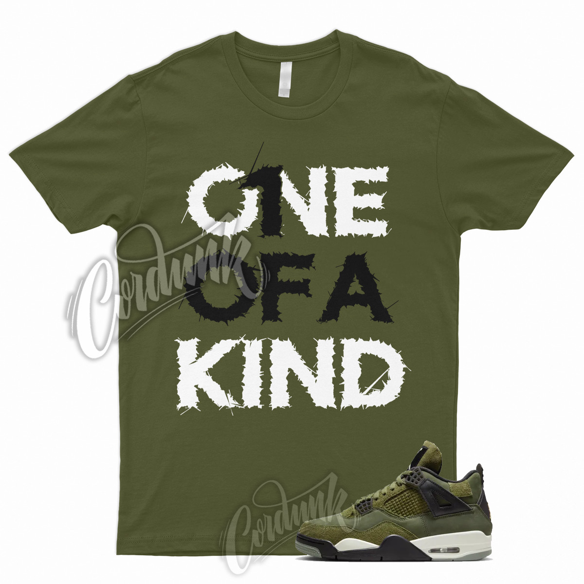 1OAK T Shirt for 4 Craft Medium Olive Pale Vanilla Khaki Black Sail Rough Dunk 1