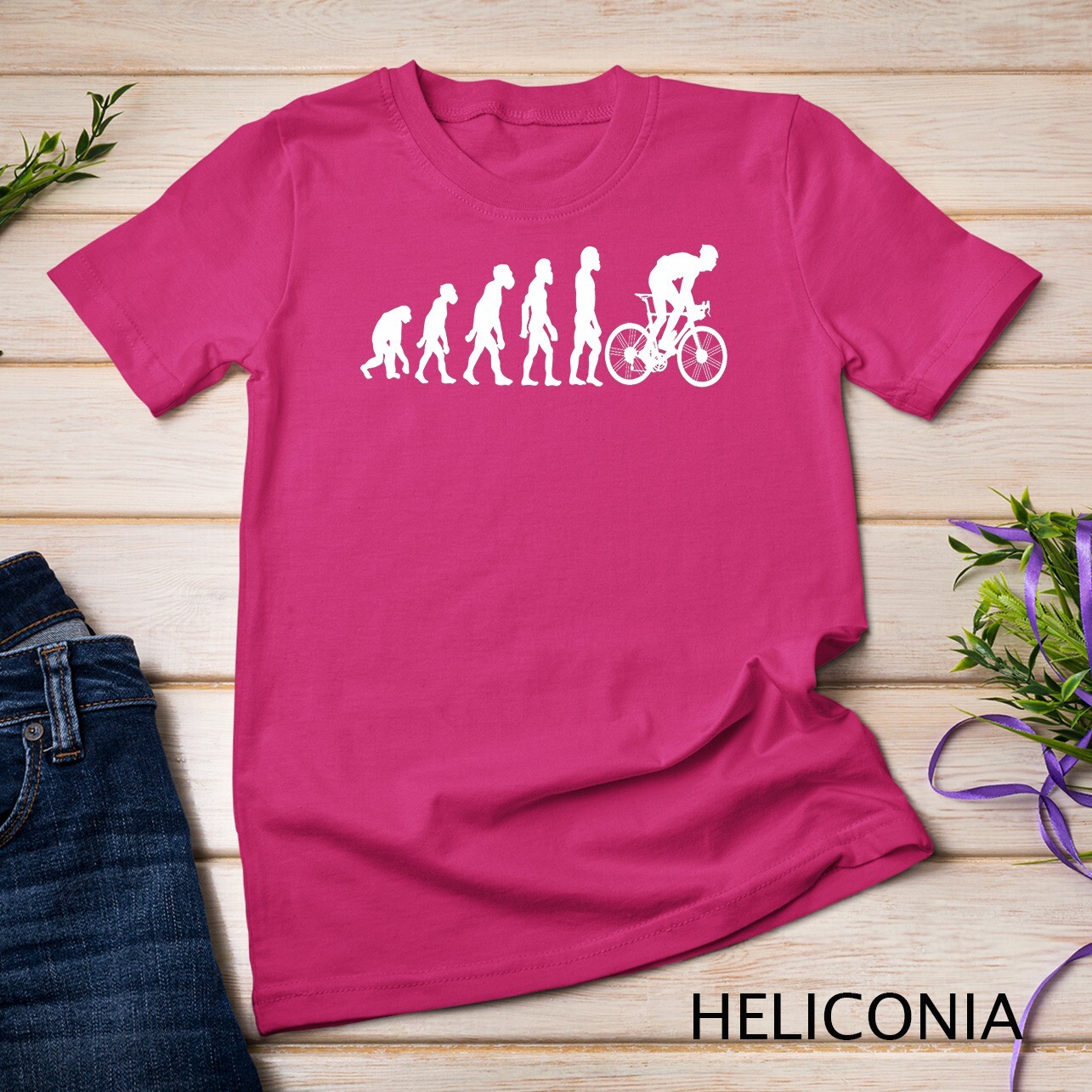 Funny Human Cycling Evolution Athlete Bike Cyclist Biker T-Shirt Unisex T-shirt gallery
