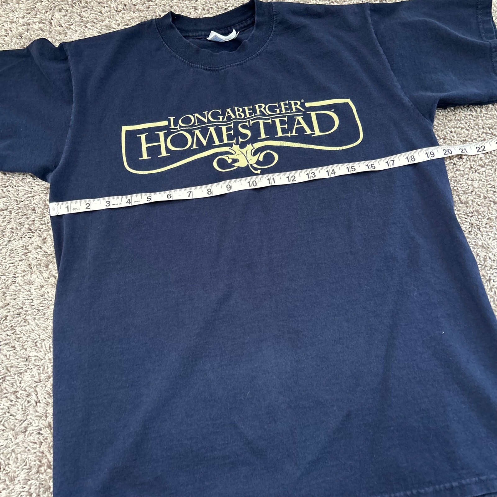 Longaberger Homestead T Shirt Navy Blue Gildan Ultra Cotton Size M gallery